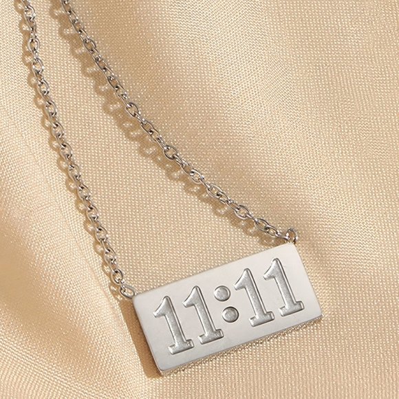Lemonlimeblue Jewelry - Silver 1111 Angel Number Pendant Necklace Stainless Steel
